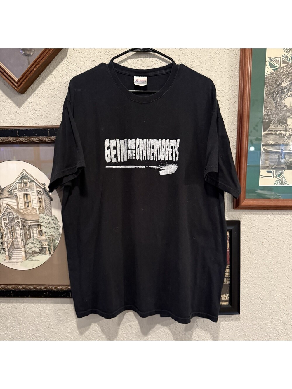 Vintage 90s Ultra RARE Gein And The Graverobbers Psychobilky Punk Shirt Size XL